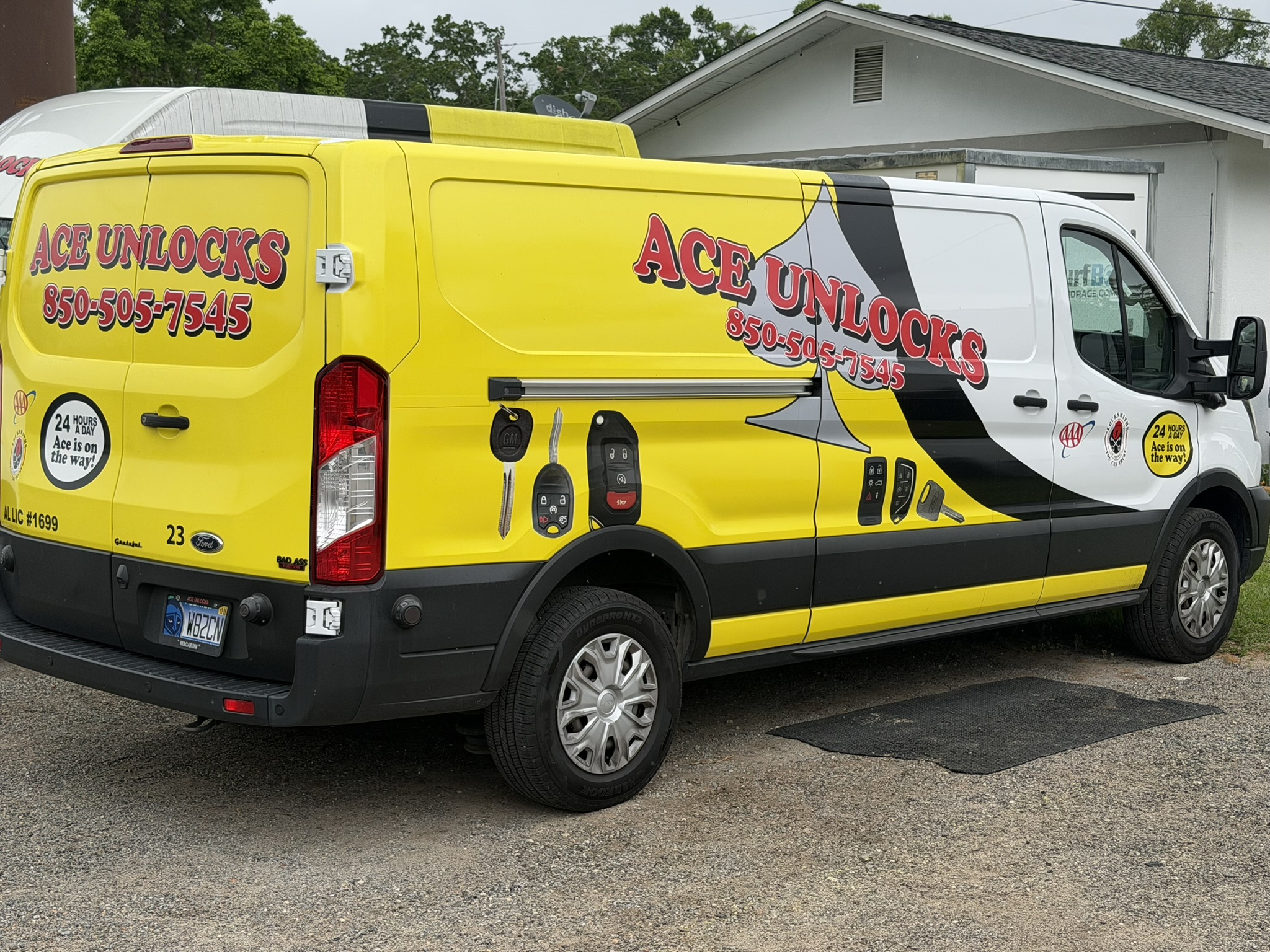 Ace Unlocks service van in Pensacola